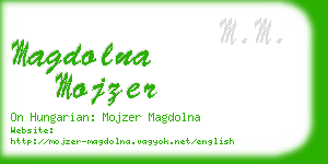 magdolna mojzer business card